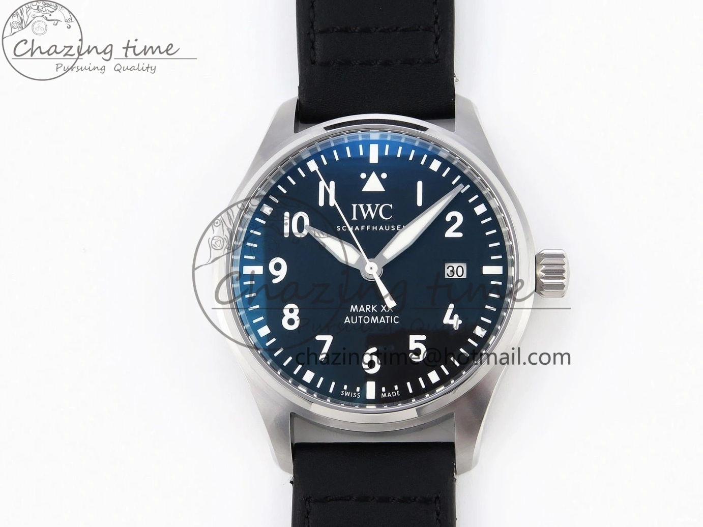 MIROTIME 0210 Pilot Mark XX IW328201 ZF 1:1 Best Edition Black Dial on Black Leather Strap A Affordable 7028